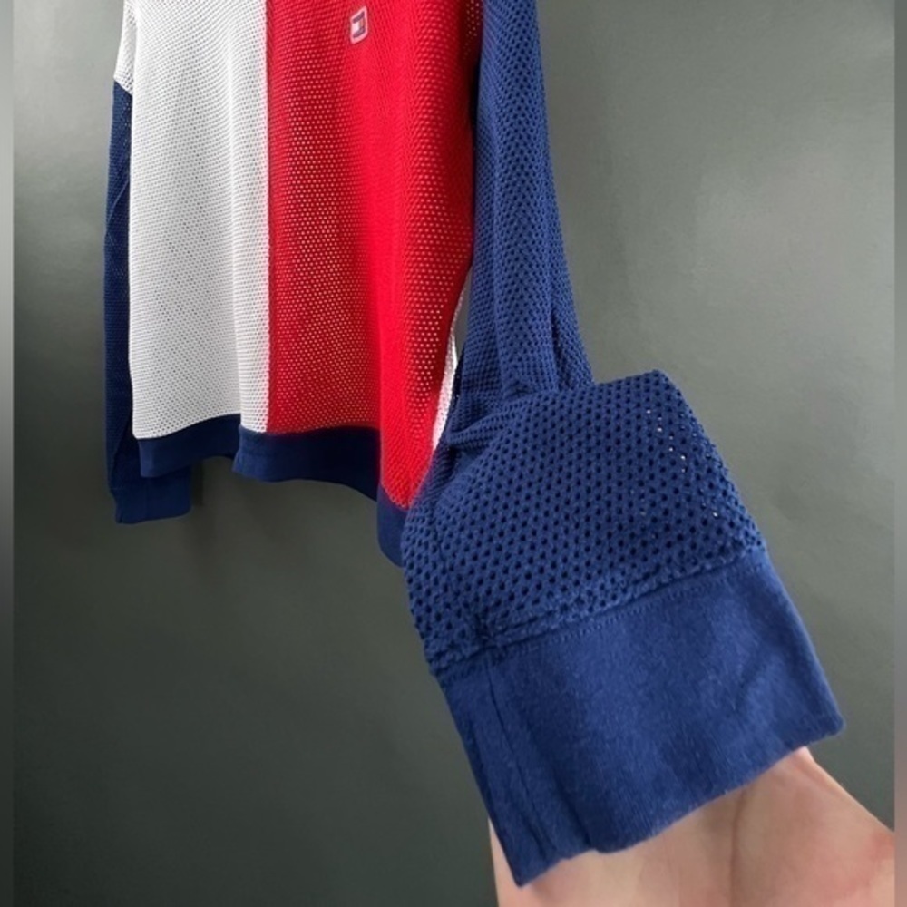 Tommy Hilfiger Sport Color Split Blocked Mesh Long Sleeve Shirt - Picture 12 of 16